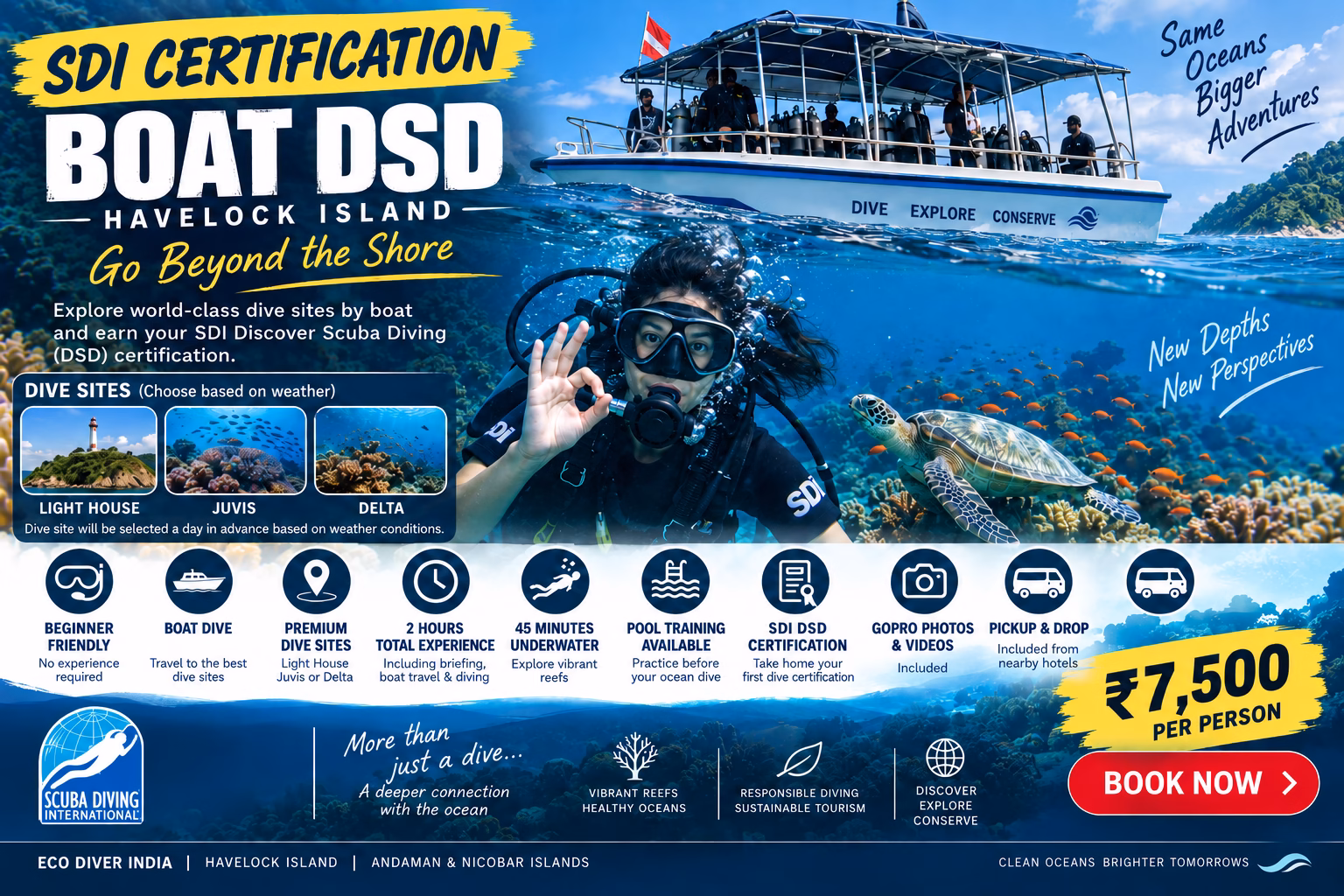 SDI Boat Scuba Discovery Certification
